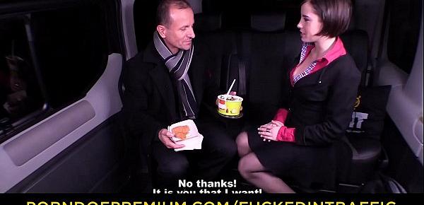  VIP SEX VAULT - Cabbie George Uhl seduced by brunette Czech beauty to fuck in his car
